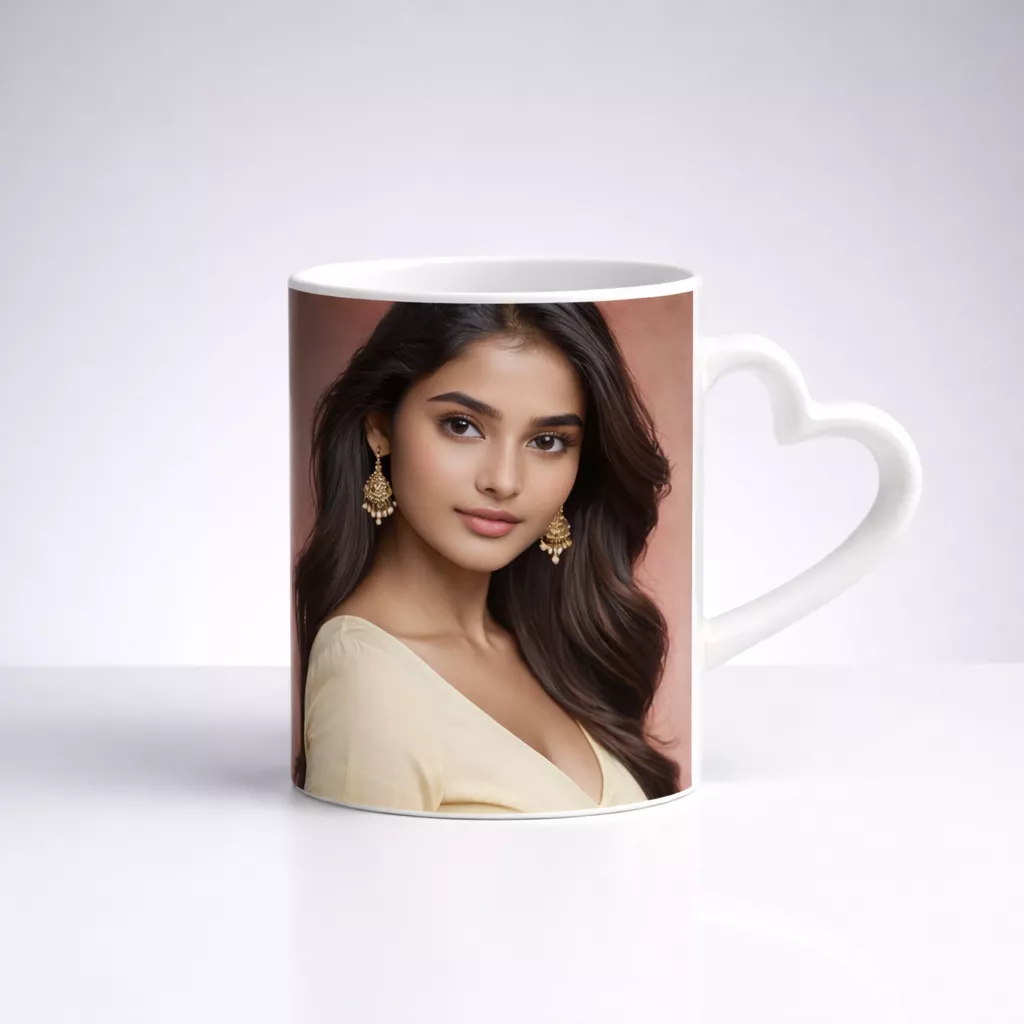 Personalized Heart Handle Photo Mug | Custom Printed Mug with Your Photo | Gift for Birthday, Anniversary & Valentine - Image 3