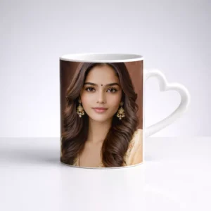 Heart Handle Photo Mug
