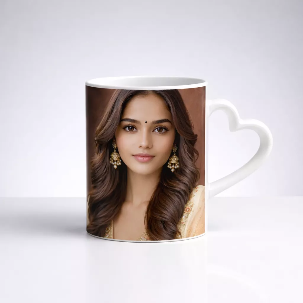 Heart Handle Photo Mug