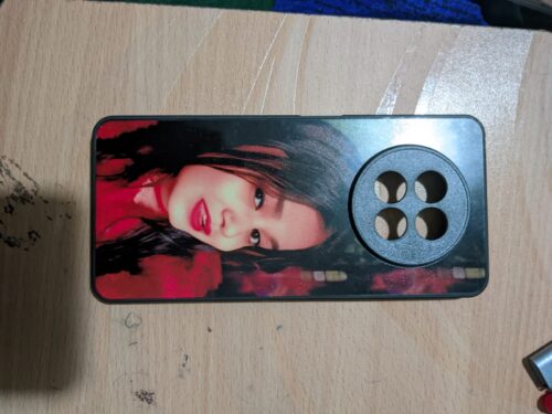 Premium Phone Back Cover with Aluminum Plate | Shockproof TPU Bumper | Custom Printable Hard Back Case photo review